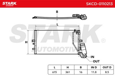 кондензатор, климатизация STARK SKCD-0110213