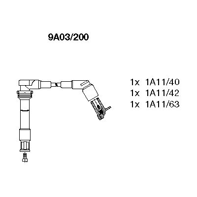 Комплект проводов зажигания BREMI 9A03/200 для ROVER 45