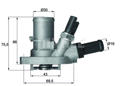 Termostat, kylvätska MAHLE TI 149 88