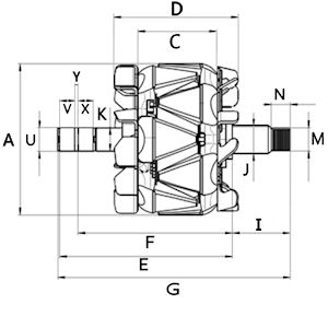 Rotor, generátor HC-Cargo F 032 335 782
