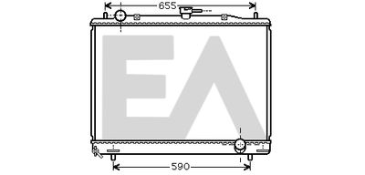 Радиатор, охлаждение двигателя EACLIMA 31R51098 для MITSUBISHI PAJERO