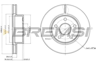 BREMSI CD7471V Тормозные диски для FORD USA EXPLORER