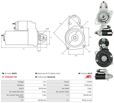 STARTER AS-PL S0478 4