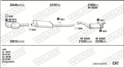 Układ wydechowy WALKER CIK015097B