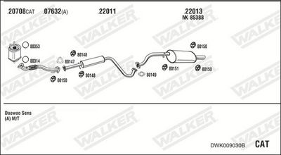 Изпускателна система WALKER DWK009030B