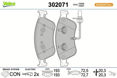 BREMSBELAGSATZ SCHEIBENBREMSE