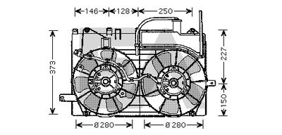 Вентилятор, охлаждение двигателя EACLIMA 33V71044 для TOYOTA PRIUS