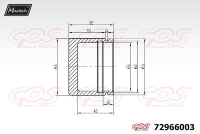 Поршень, корпус скобы тормоза MAXTECH 72966003 для CHRYSLER VOYAGER