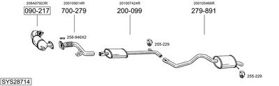 SISTEM DE ESAPAMENT BOSAL SYS28714