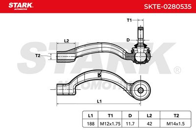 накрайник на напречна кормилна щанга STARK SKTE-0280535