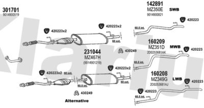 Układ wydechowy KLARIUS 600554E