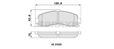 BRAXIS AA0057 Тормозные колодки и сигнализаторы  для NISSAN MICRA II (K11) 1.0 i 16V