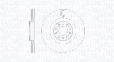 Тормозной диск MAGNETI MARELLI 361302040674 для ALFA ROMEO STELVIO
