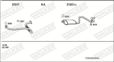 Изпускателна система WALKER FOK005294A