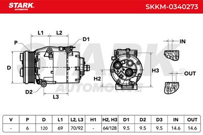 компресор, климатизация STARK SKKM-0340273