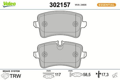 BREMSBELAGSATZ SCHEIBENBREMSE