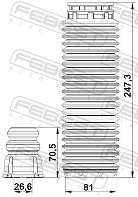 CHIT PROTECTIE PRAF AMORTIZOR FEBEST HYSHBTUC18FKIT 1