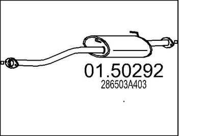 MTS 01.50292 Глушитель выхлопных газов  для HYUNDAI COUPE (Хендай Коупе)