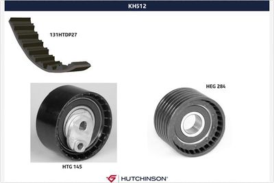 KH512 HUTCHINSON Комплект ремня ГРМ