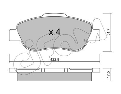 Комплект тормозных колодок, дисковый тормоз 822-638-0