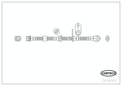 Тормозной шланг CORTECO 19036992 для MITSUBISHI L200