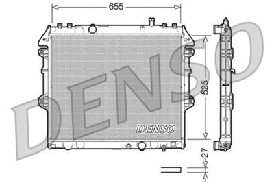 Радиатор, охлаждение двигателя DENSO DRM50039 для TOYOTA HILUX