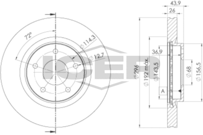 спирачен диск ICER 78BD2057-2