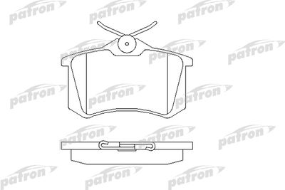 Комплект тормозных колодок, дисковый тормоз PATRON PBP1083 для VW EOS