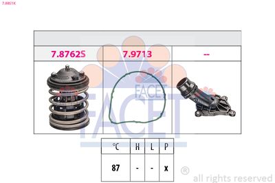 Termostat, środek chłodzący FACET 7.8851K