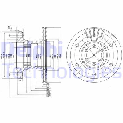 DELPHI BG9453 Тормозные диски  для IVECO (Ивеко)