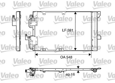 VALEO 817505 Радіатор кондиціонера для OPEL (Опель)