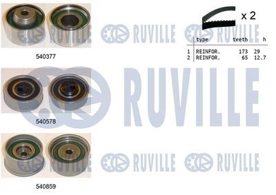 Комплект ремня ГРМ RUVILLE 550477 для HYUNDAI SANTA FE