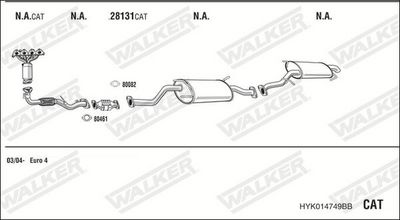 Изпускателна система WALKER HYK014749BB