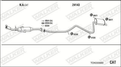 ABGASANLAGE WALKER TOK030880
