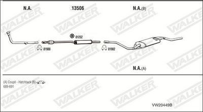 Изпускателна система WALKER VW20449B