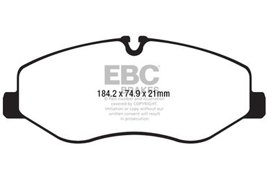 Комплект тормозных колодок, дисковый тормоз EBC Brakes DPX2223 для MERCEDES-BENZ V-CLASS
