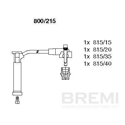комплект запалителеи кабели BREMI 800/215