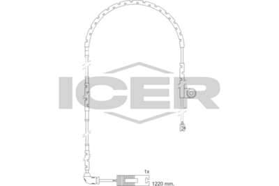 предупредителен контактен сензор, износване на накладките ICER 610729 E C