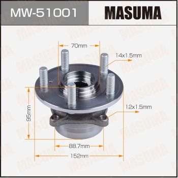 Комплект подшипника ступицы колеса MASUMA MW-51001 для HONDA PILOT
