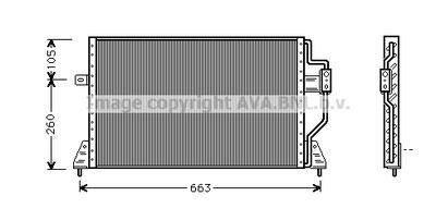 Конденсатор, кондиционер AVA QUALITY COOLING CR5024 для CHRYSLER LE BARON