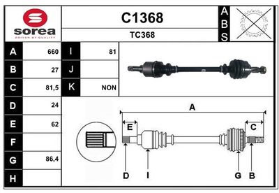 ANTRIEBSWELLE SNRA C1368