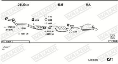 Изпускателна система WALKER MB32002