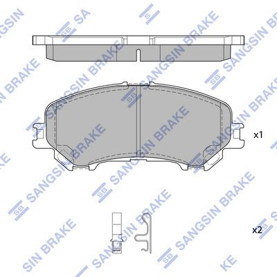 Комплект тормозных колодок, дисковый тормоз Hi-Q SP1715 для NISSAN ROGUE