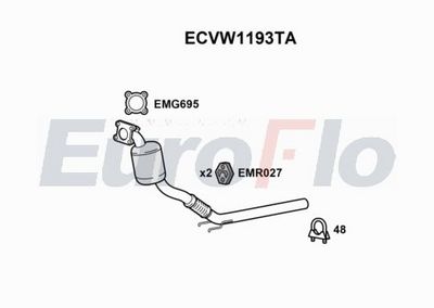 Katalizator EUROFLO 6C0254501SX