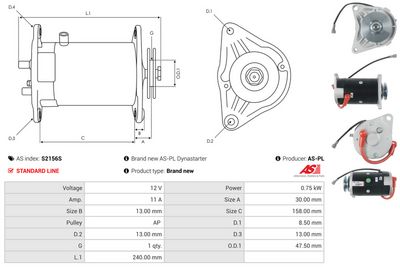 GENERATOR START AS-PL S2156S 4