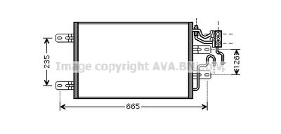 Конденсатор, кондиционер AVA QUALITY COOLING OLA5394 для OPEL MERIVA