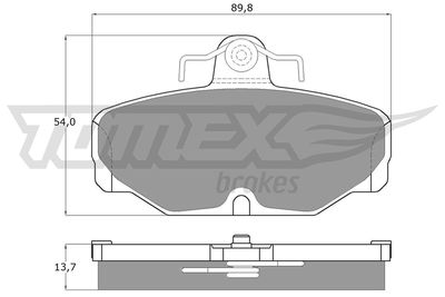 Sada brzdových destiček, kotoučová brzda TOMEX Brakes TX 10-67