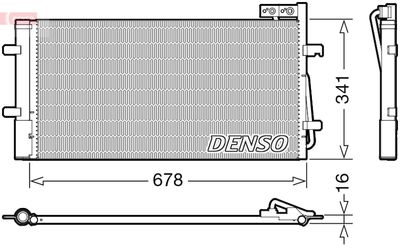 Конденсатор, кондиционер DENSO DCN02035 для AUDI Q3