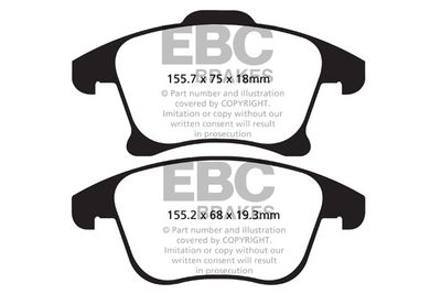 Комплект тормозных колодок, дисковый тормоз EBC Brakes DPX2159 для FORD S-MAX