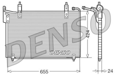DENSO DCN11005 Радиатор кондиционера  для JAGUAR (Ягуар)